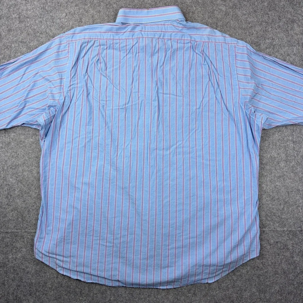 Polo Ralph Lauren Shirt Mens 2XL Blue Regent Classic Fit Striped Cotton Business